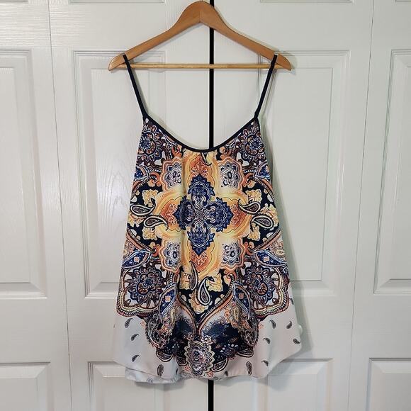 Emery Rose Womens Multi-Colored Tank Top Size 4XL Adjustable Straps Boho Aztec - Picture 1 of 8